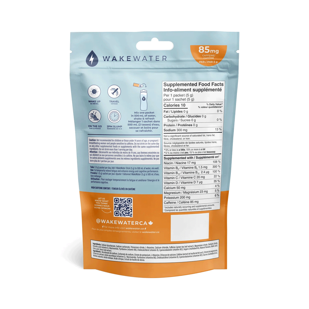 WakeWater +Plus Peach Mango, 10ct