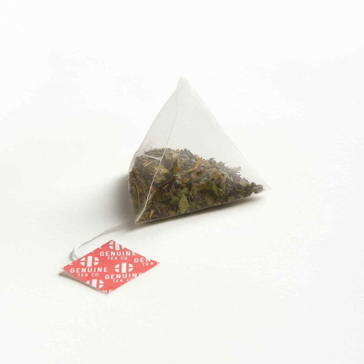 Genuine Tea Organic Moringa Mint Pyramid Tea, 15 bags