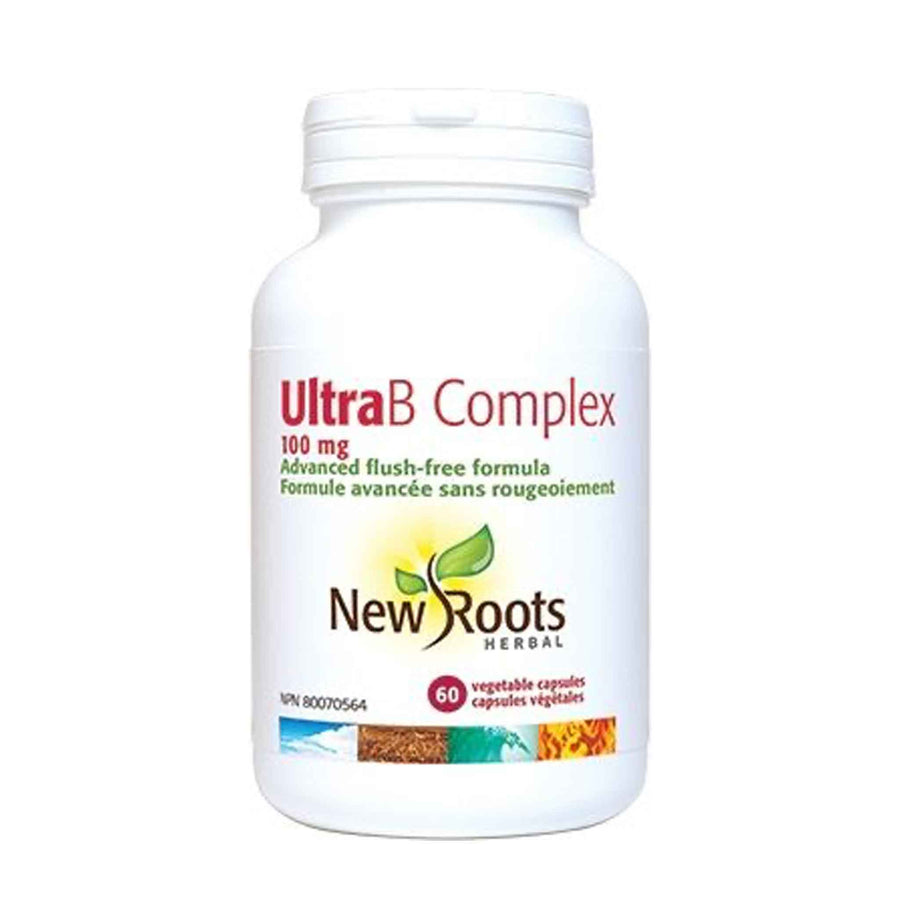 New Roots Ultra B-Complex 50mg Flush Free, 60 Capsules