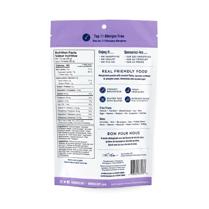 Rawcology Organic Blueberry with Acai Granola, 200g