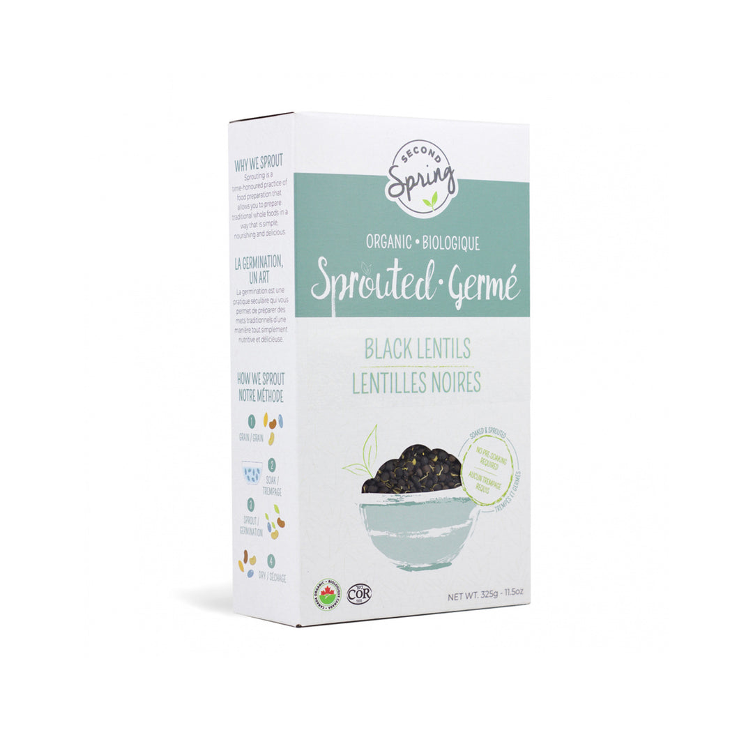 Second Spring Sprouted Black Lentils, 350g