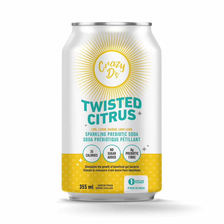 Crazy D's Twisted Citrus Sparkling Prebiotic, 4x355ml