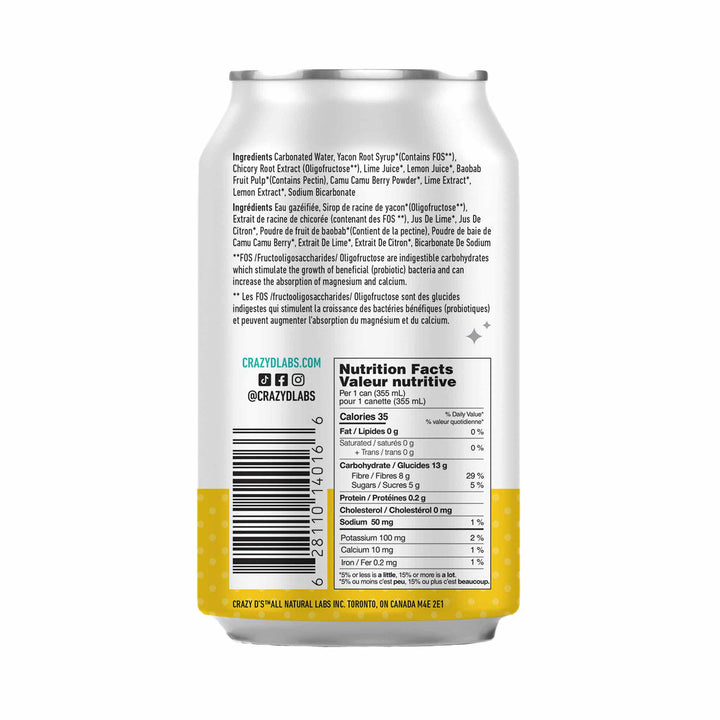 Crazy D's Twisted Citrus Sparkling Prebiotic, 4x355ml