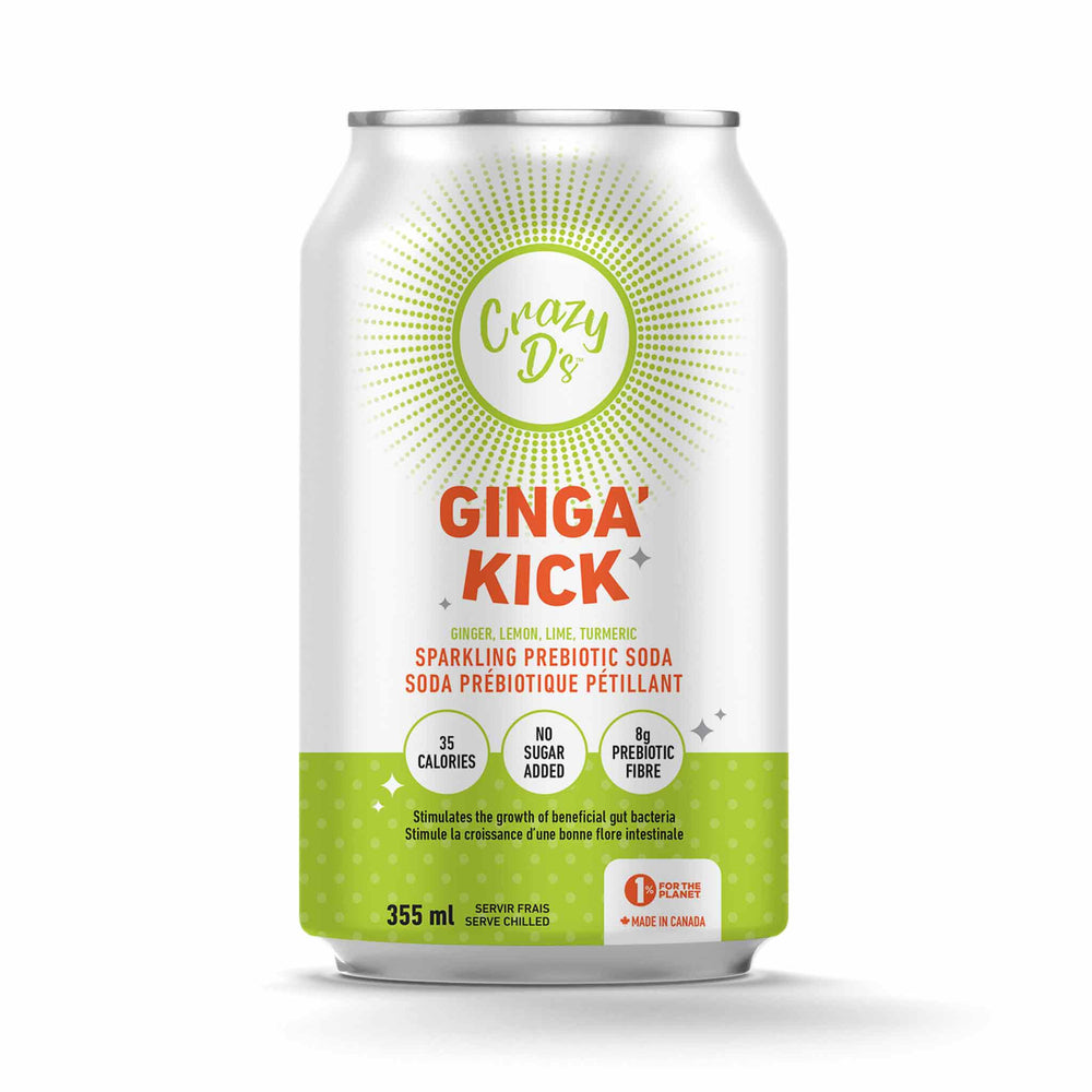 Crazy D's Ginga' Kick Sparkling Prebiotic, 4x355ml