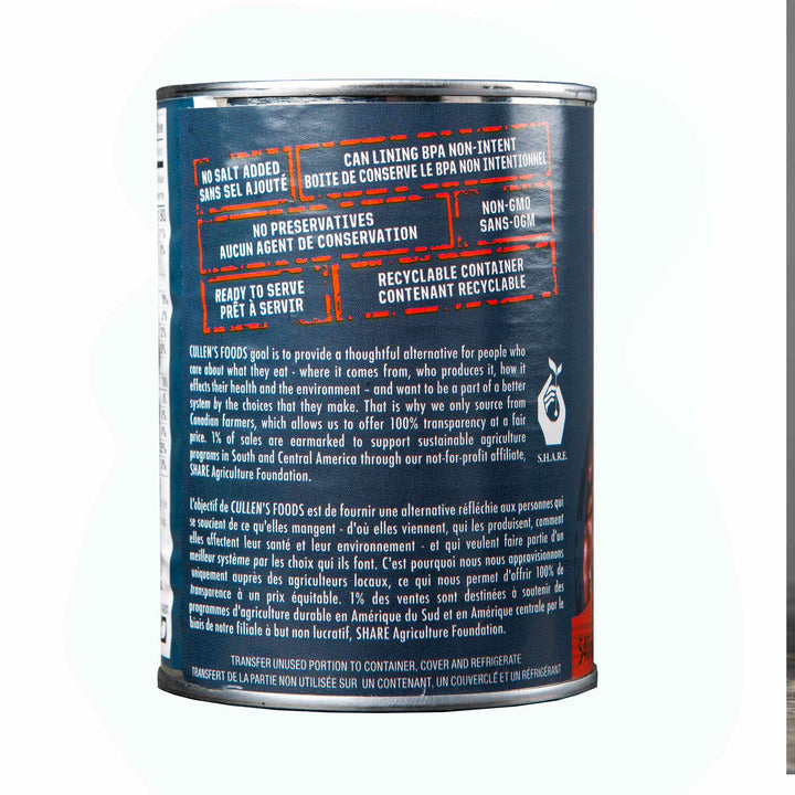 Cullen's Organic Dark Red Kidney Beans, 540ml
