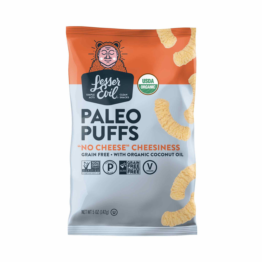 Lesser Evil Paleo Puffs - "No Cheese" Cheesiness, 142gLesser Evil Paleo Puffs - "No Cheese" Cheesiness, 142g