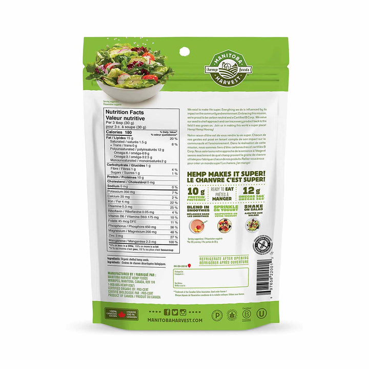Manitoba Harvest Organic Hemp Hearts, 340g