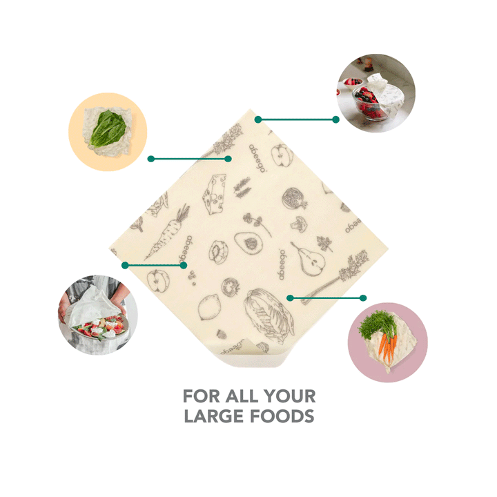Abeego Beeswax Food Wrap (Large), 2-Pack