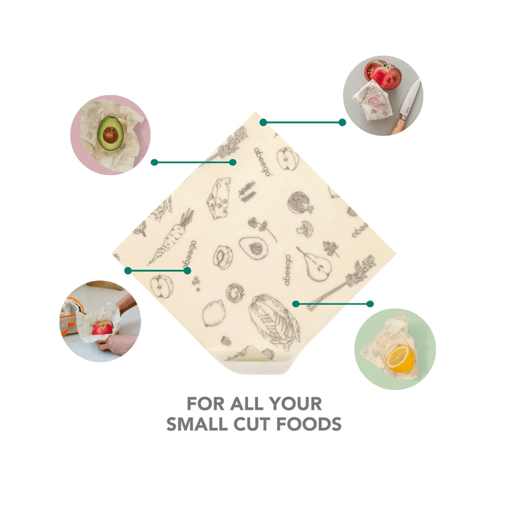 Abeego Beeswax Food Wrap (Small), 5-Pack