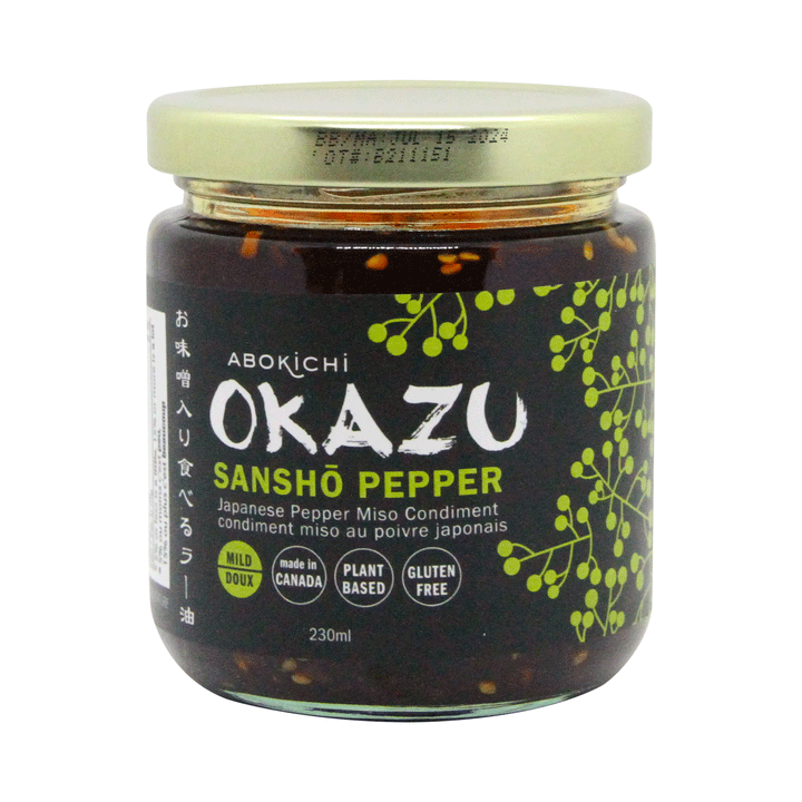 Abokichi OKAZU - Sansho Pepper Miso - Japanese Chili Miso Oil Condiment, 230ml