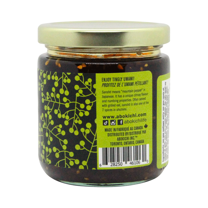 Abokichi OKAZU - Sansho Pepper Miso - Japanese Chili Miso Oil Condiment, 230ml
