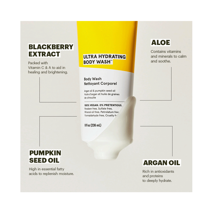 Acure Ultra Hydrating Body Wash With Argan and Pumpkin, 236ml