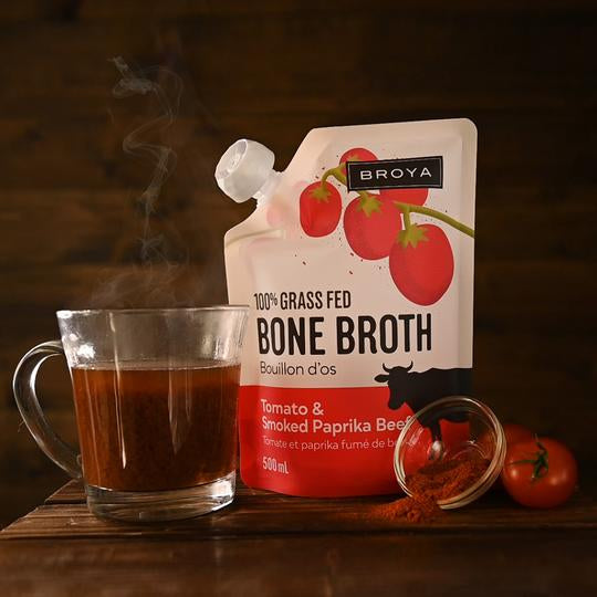 Tomato & Smoked Paprika Beef Bone Broth - 100% Grass Fed, 500ml