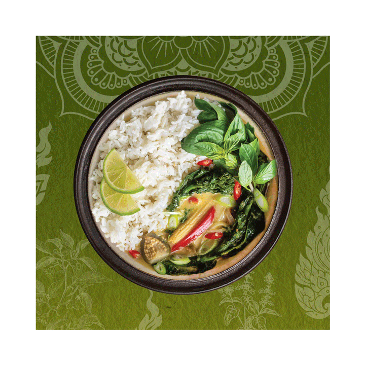 Cha's Organics Thai Green Curry Paste & Herbs Mix, 55g