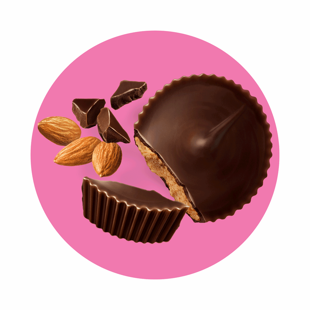 ChocXO 56% Dark Chocolate Almond Butter Cups, 98g