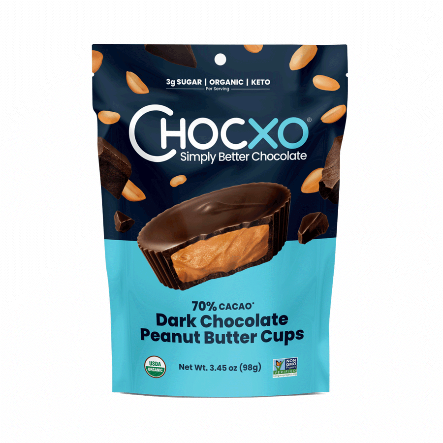 ChocXO 56% Dark Chocolate Peanut Butter Cups, 98g