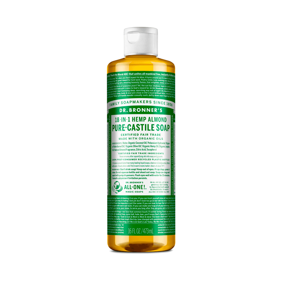 Dr. Bronner's Organic 18-In-1 Pure Castille Soap - Almond, 473ml