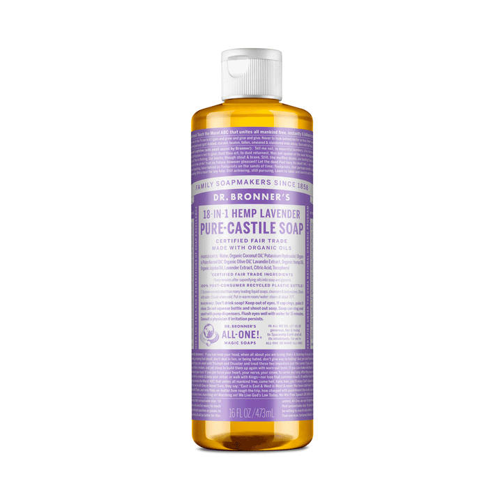 Dr. Bronner's Organic 18-In-1 Pure Castille Soap - Lavender, 473ml