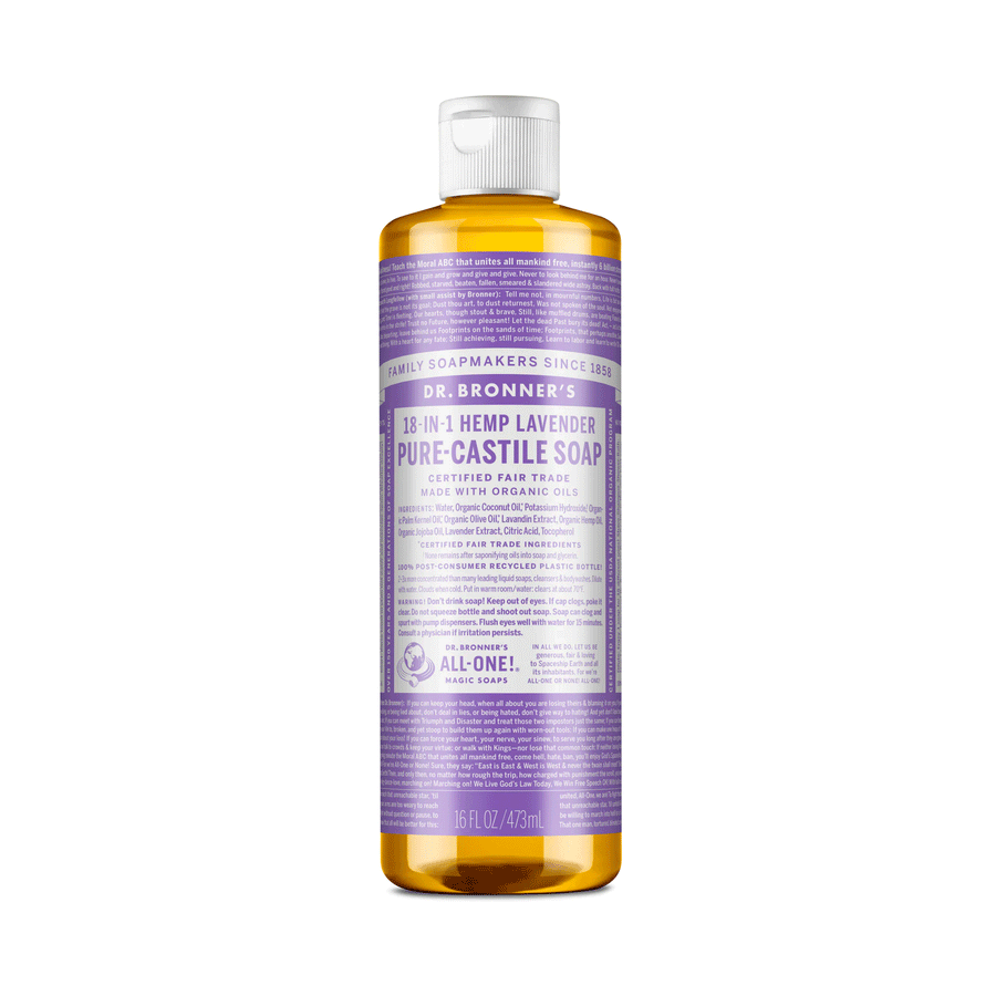 Dr. Bronner's Organic 18-In-1 Pure Castille Soap - Lavender, 473ml