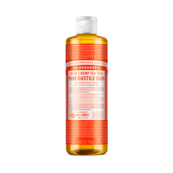 Dr. Bronner's Organic 18-In-1 Pure Castille Soap - Tea Tree, 473ml