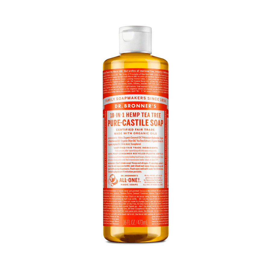 Dr. Bronner's Organic 18-In-1 Pure Castille Soap - Tea Tree, 473ml
