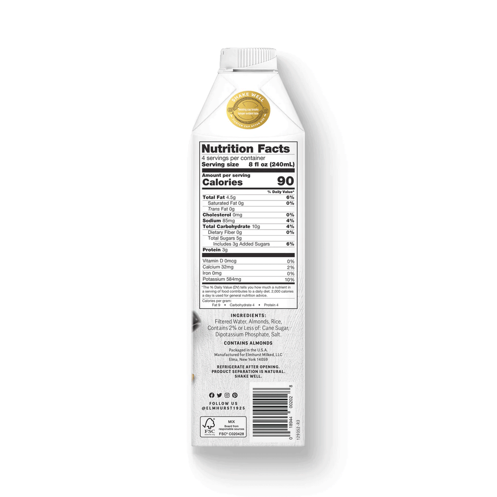 Elmhurst Almond Barista, 946ml