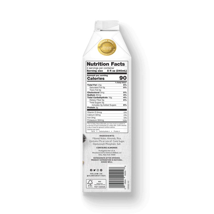 Elmhurst Almond Barista, 946ml