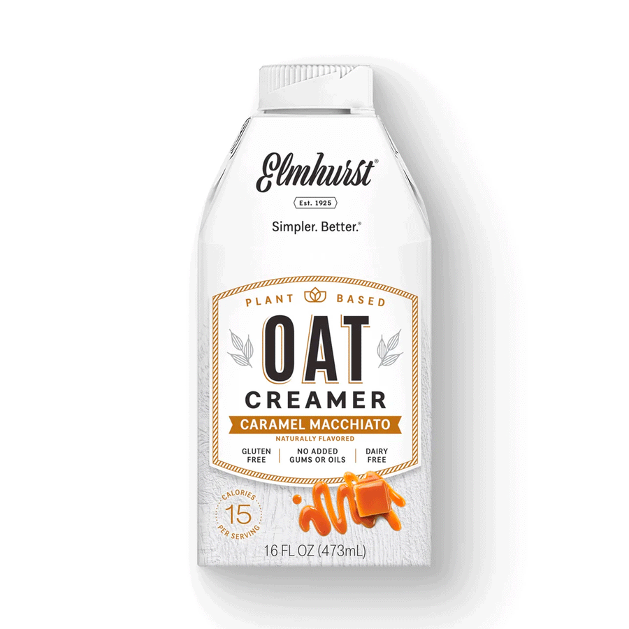 Elmhurst Caramel Macchiato Oat Creamer, 473ml