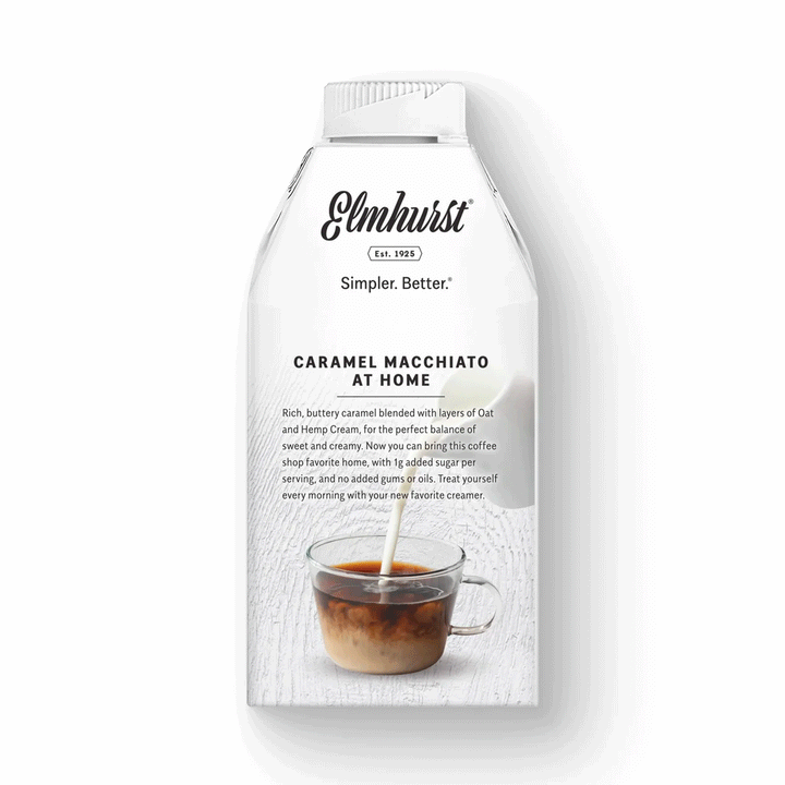 Elmhurst Caramel Macchiato Oat Creamer, 473ml