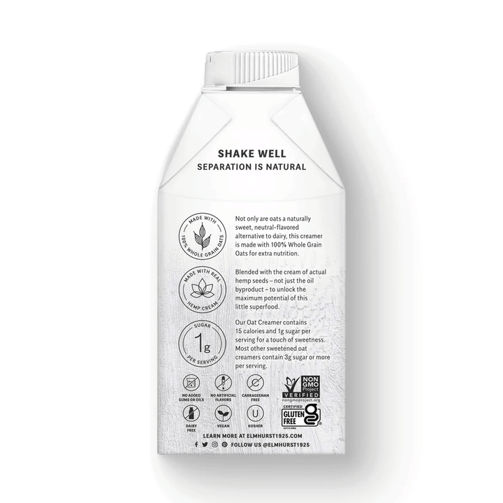 Elmhurst Caramel Macchiato Oat Creamer, 473ml
