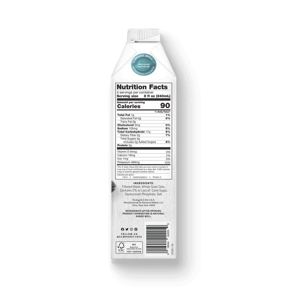 Elmhurst Oat Barista, 946ml