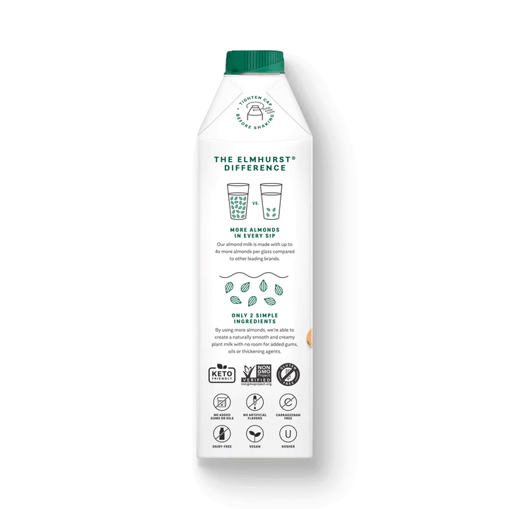 Elmhurst Unsweetened Almond Milk, 946ml