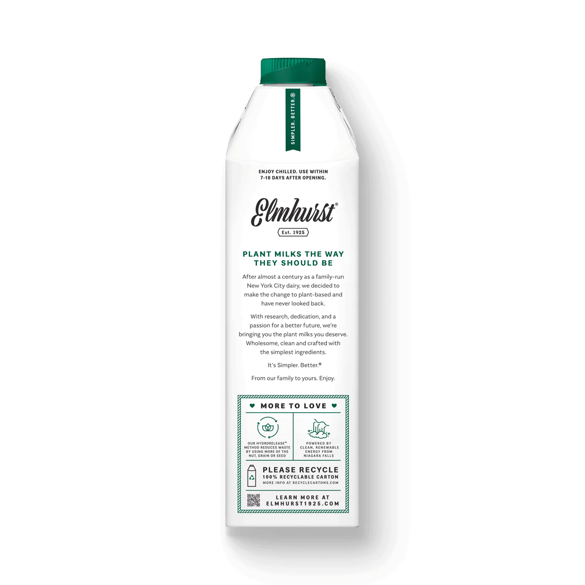 Elmhurst Unsweetened Milked Hazelnuts, 946ml Rise Market