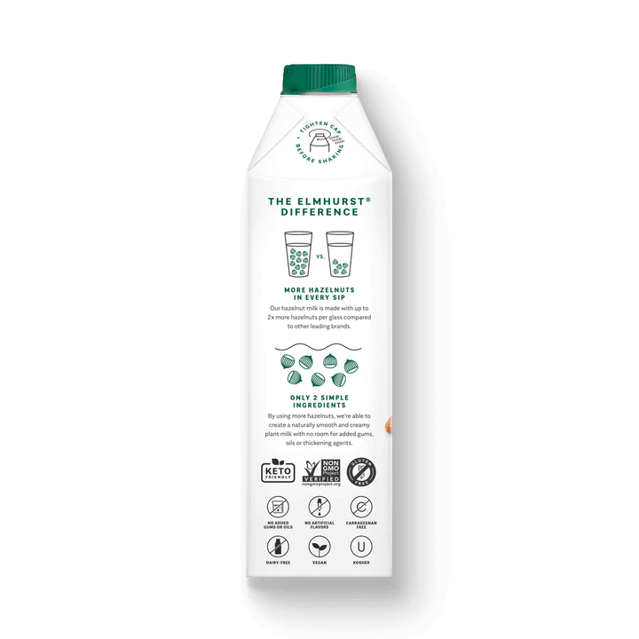 Elmhurst Unsweetened Hazelnut Milk, 946ml
