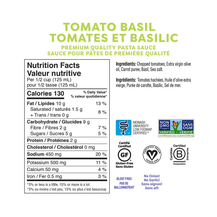 Fody Premium Tomato Basil Pasta Sauce, 547ml