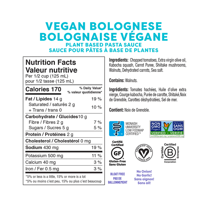 Fody Plant-Based Vegan Bolognese Pasta Sauce, 547ml