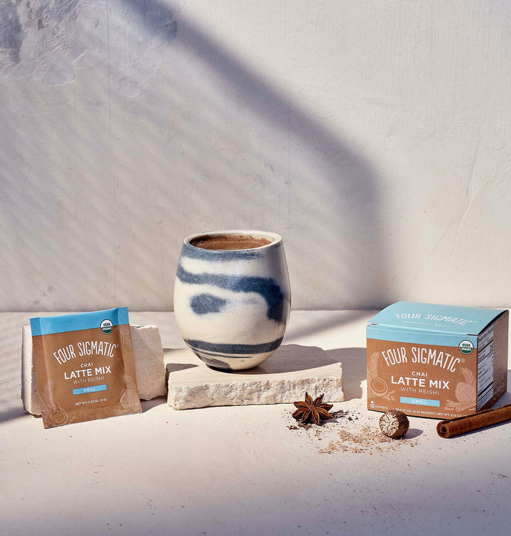 Four Sigmatic Chai Latte Mix With Turkey Tail and Reishi, 10x6g Sachets