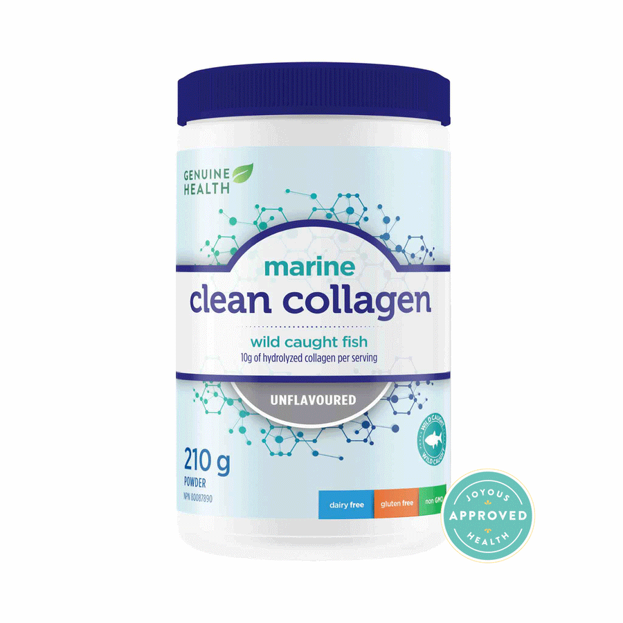 Genuine Health Marine Clean Collagen, Unflavoured Hydrolyzed Collagen Powder, Wild Caught Fish, 210g Tub