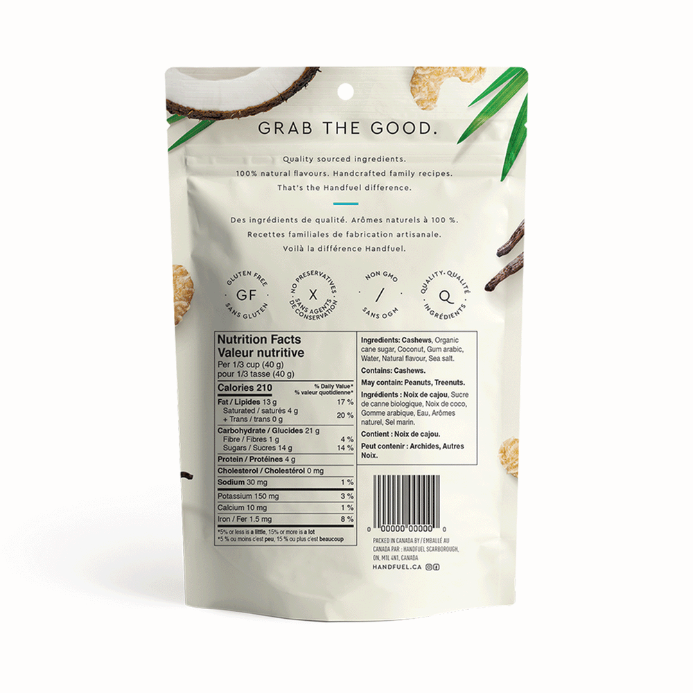 Handfuel Coconut Cashews, 150g