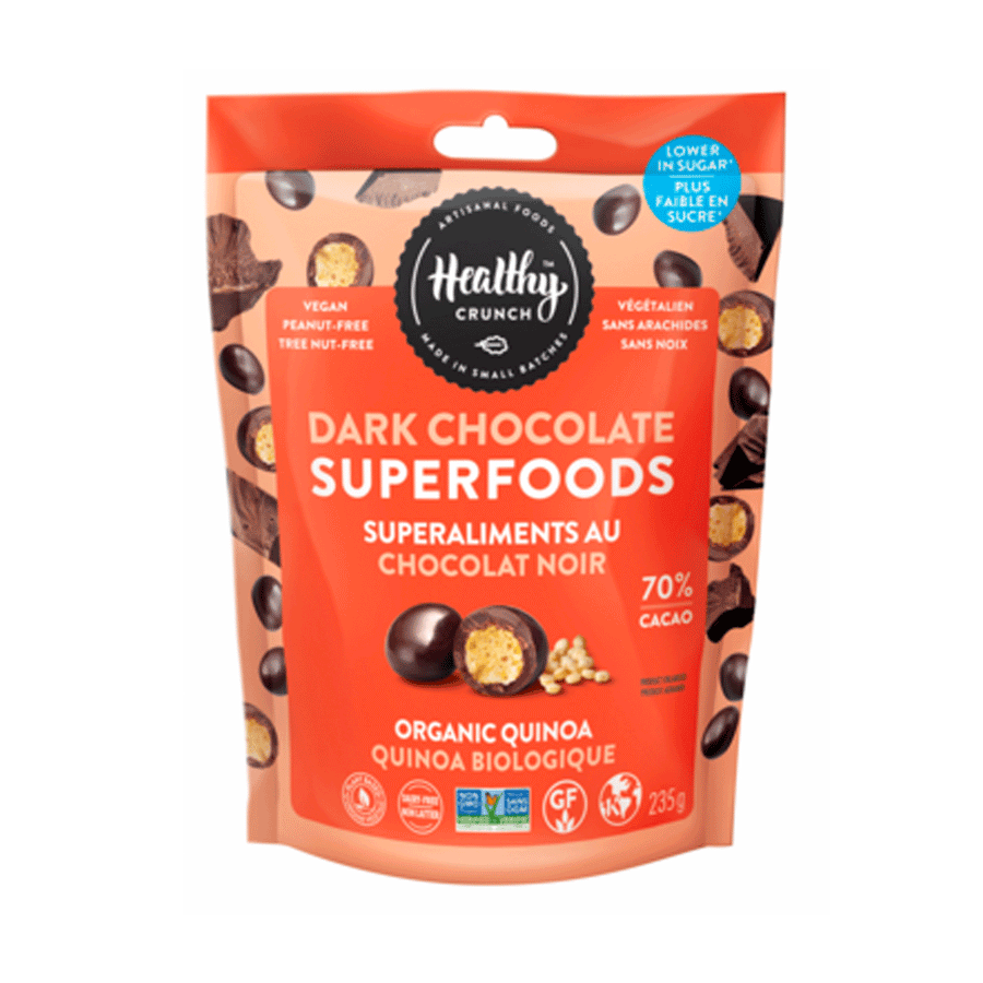 Healthy Crunch Dark Chocolate Superfoods - Quinoa, 235g