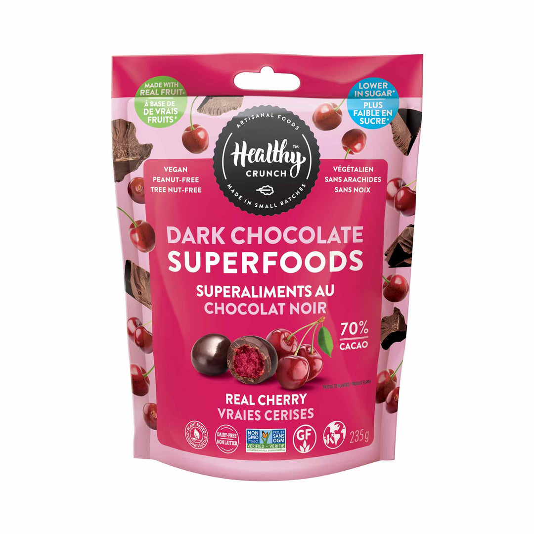 Healthy Crunch Dark Chocolate Superfoods - Real Cherry, 235g