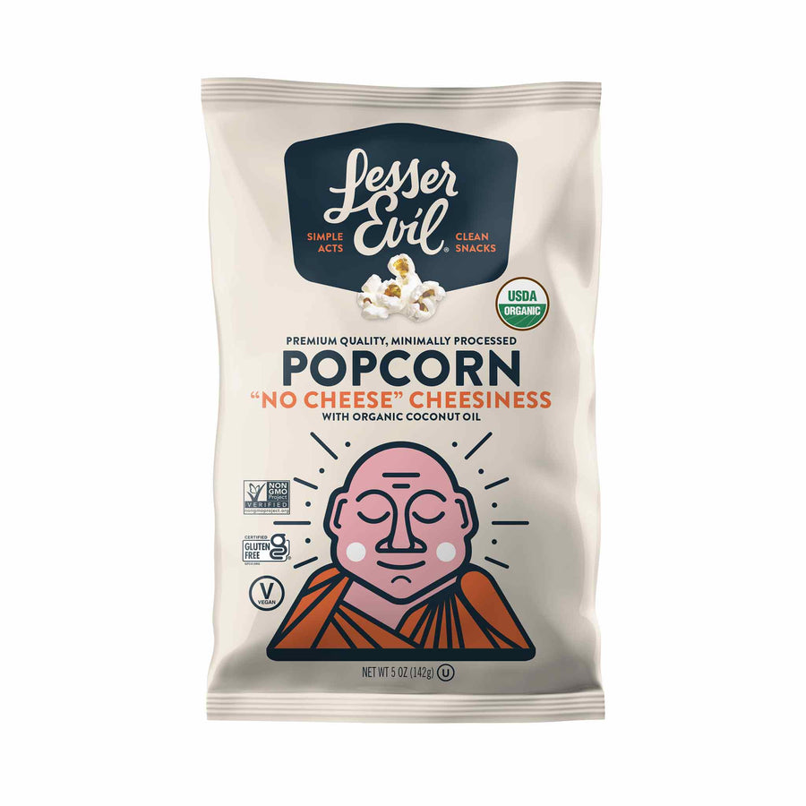 Lesser Evil "No Cheese" Cheesiness Organic Popcorn, 142g