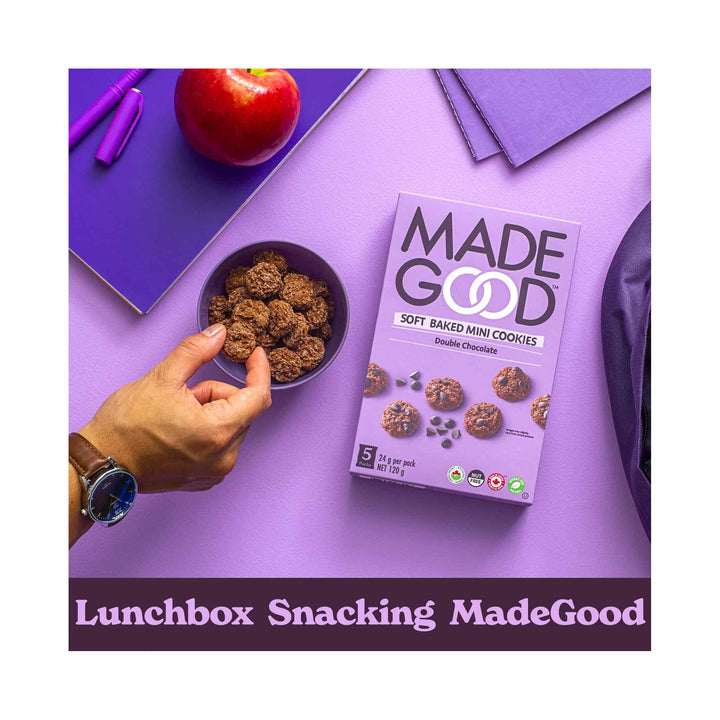 Made Good Double Chocolate Soft Baked Mini Cookies, 5x24g Packs