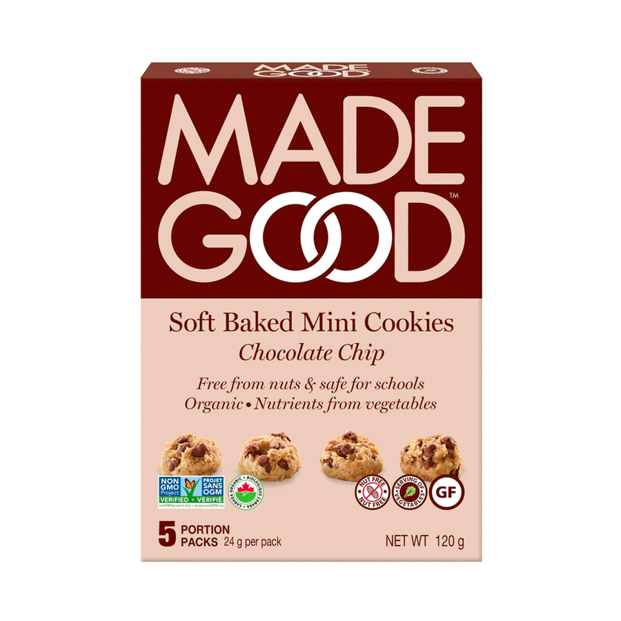 Made Good Chocolate Chip Soft Baked Mini Cookies, 5x24g Packs