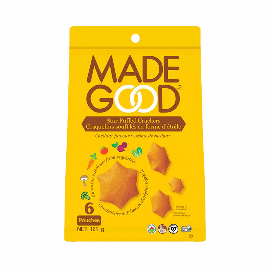 Made Good Star-Puffed Crackers - Cheddar, 121g