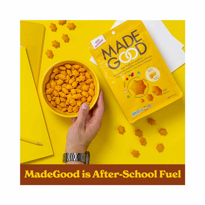 Made Good Star-Puffed Crackers - Cheddar, 121g