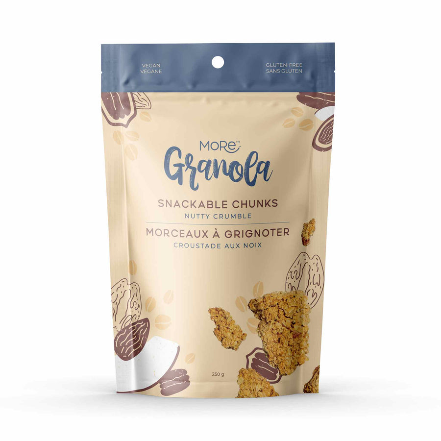 More Granola Nutty Crumble Snackable Granola Chunks, 250g