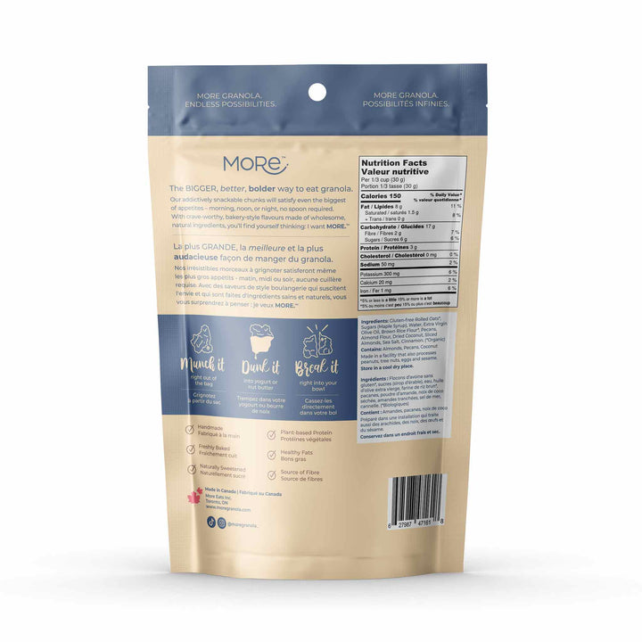 More Granola Nutty Crumble Snackable Granola Chunks, 250g
