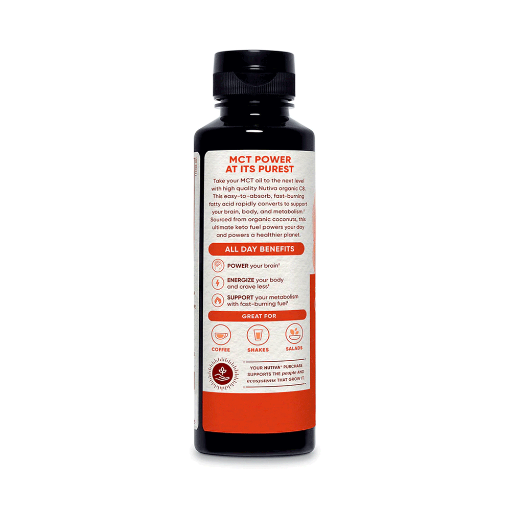 Nutiva Organic C8 MCT Oil, 355ml