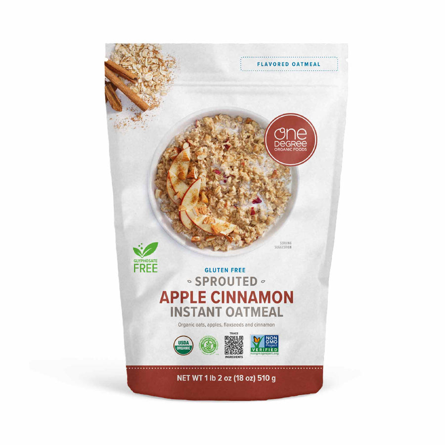 One Degree Sprouted Apple Cinnamon Instant Oatmeal, 510g